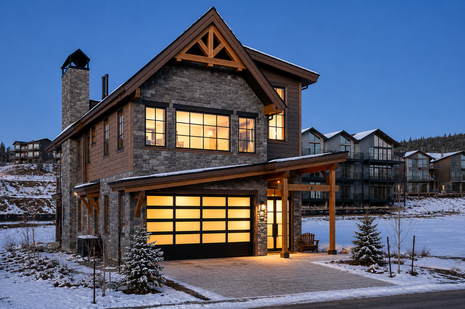 New mountain-modern home at 118 Après Way, Riverwalk Winter Park, Colorado